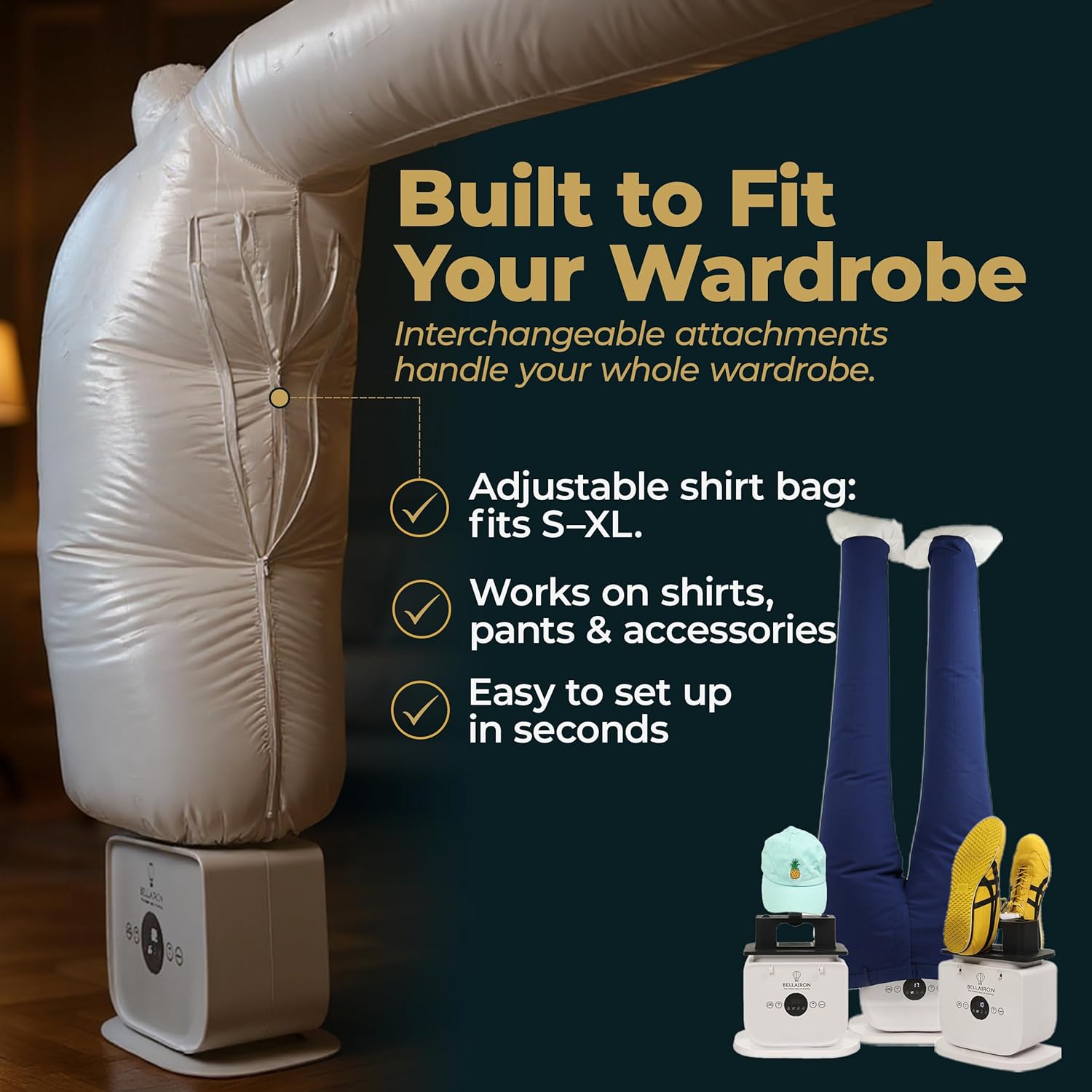 Automatic Hot Air Garment Dryer & Hands-Free Shirt Iron