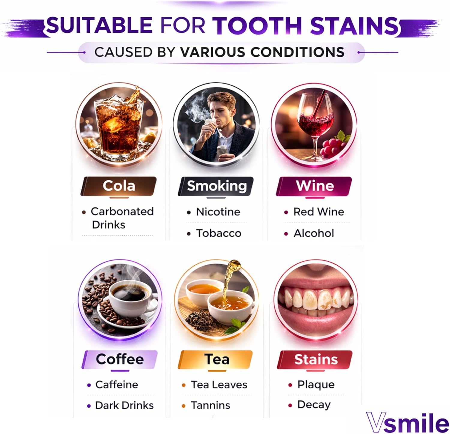 Purple Teeth Whitening Strips – Peroxide-Free, Enamel Safe