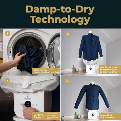 Automatic Hot Air Garment Dryer & Hands-Free Shirt Iron