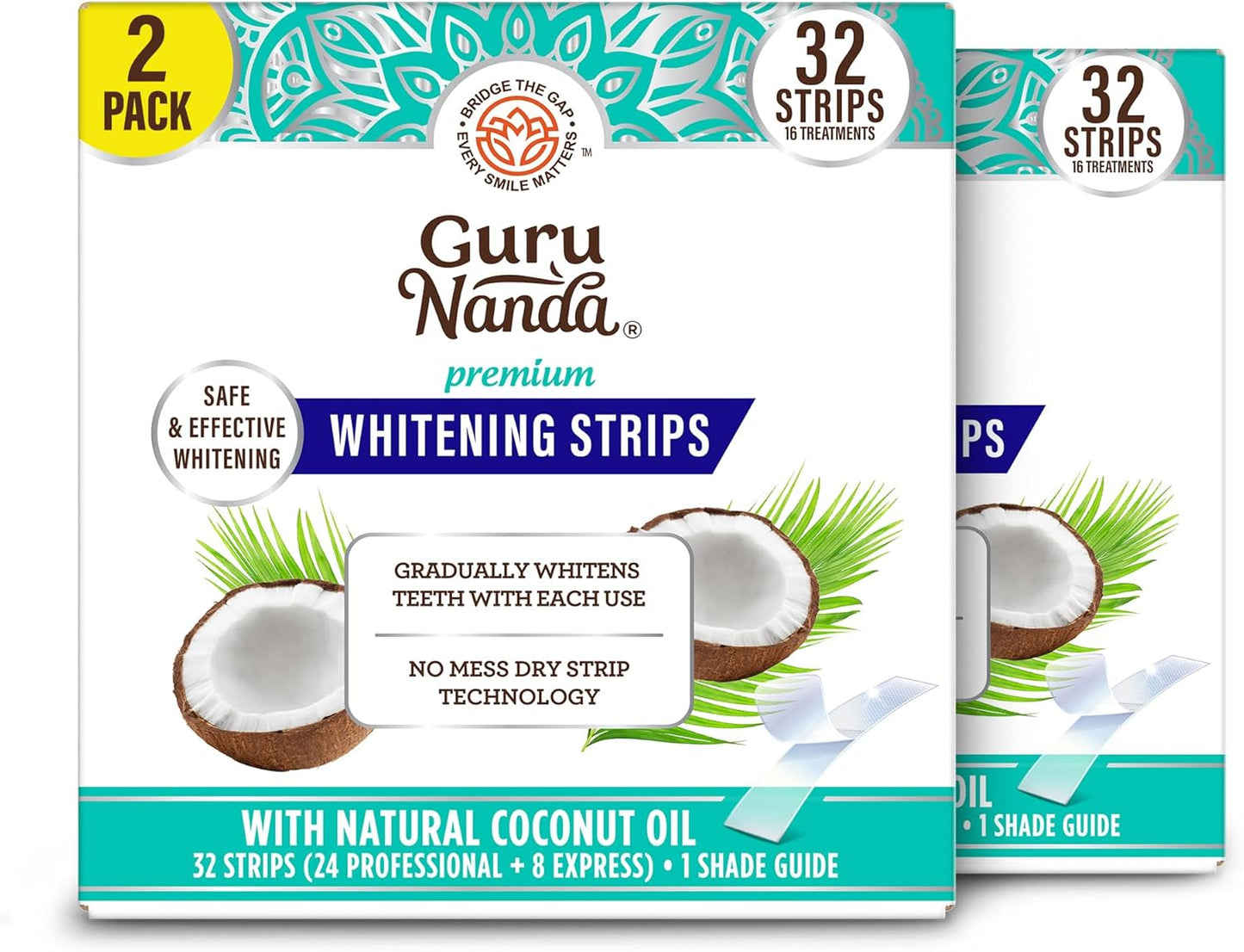 Teeth Whitening Strips 16-Day Kit – Dry, No-Slip Design