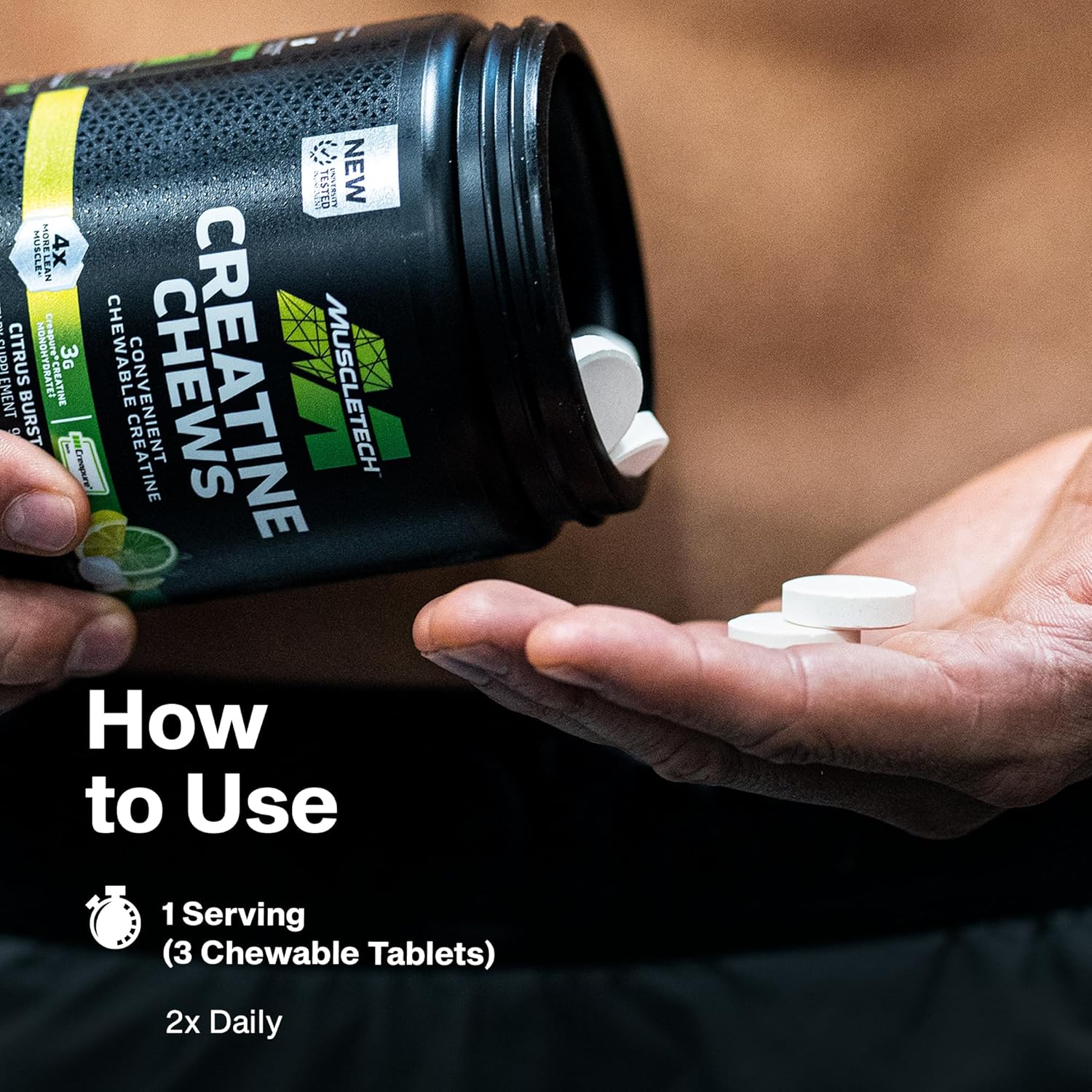Creatine Chewable Tablets – Creapure for Muscle Growth