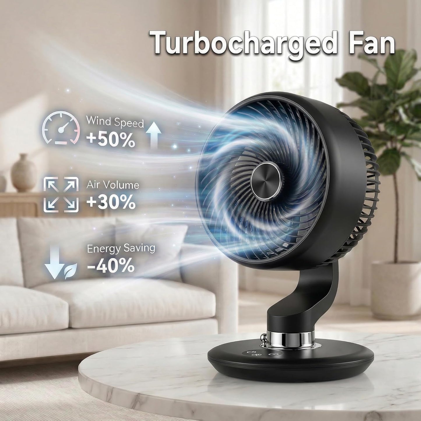 Rechargeable Air Circulator Fan – Wall-Mountable & Portable