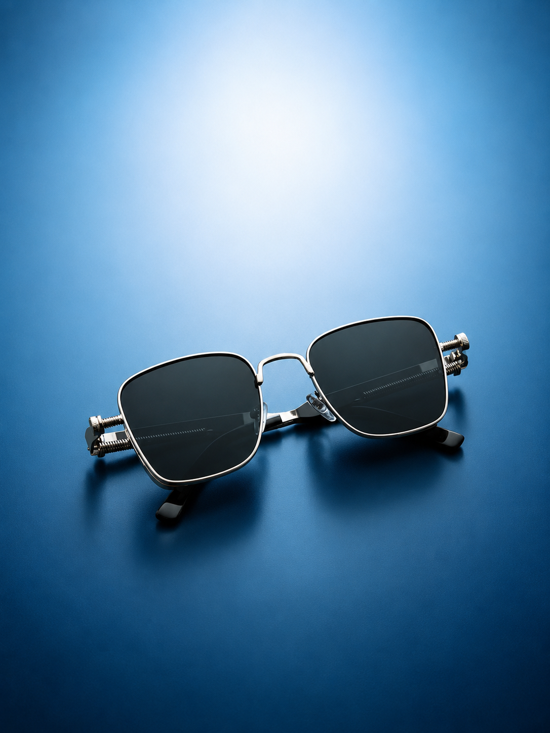 Men’s Steampunk Driving Sunglasses UV400 Metal Square Frame
