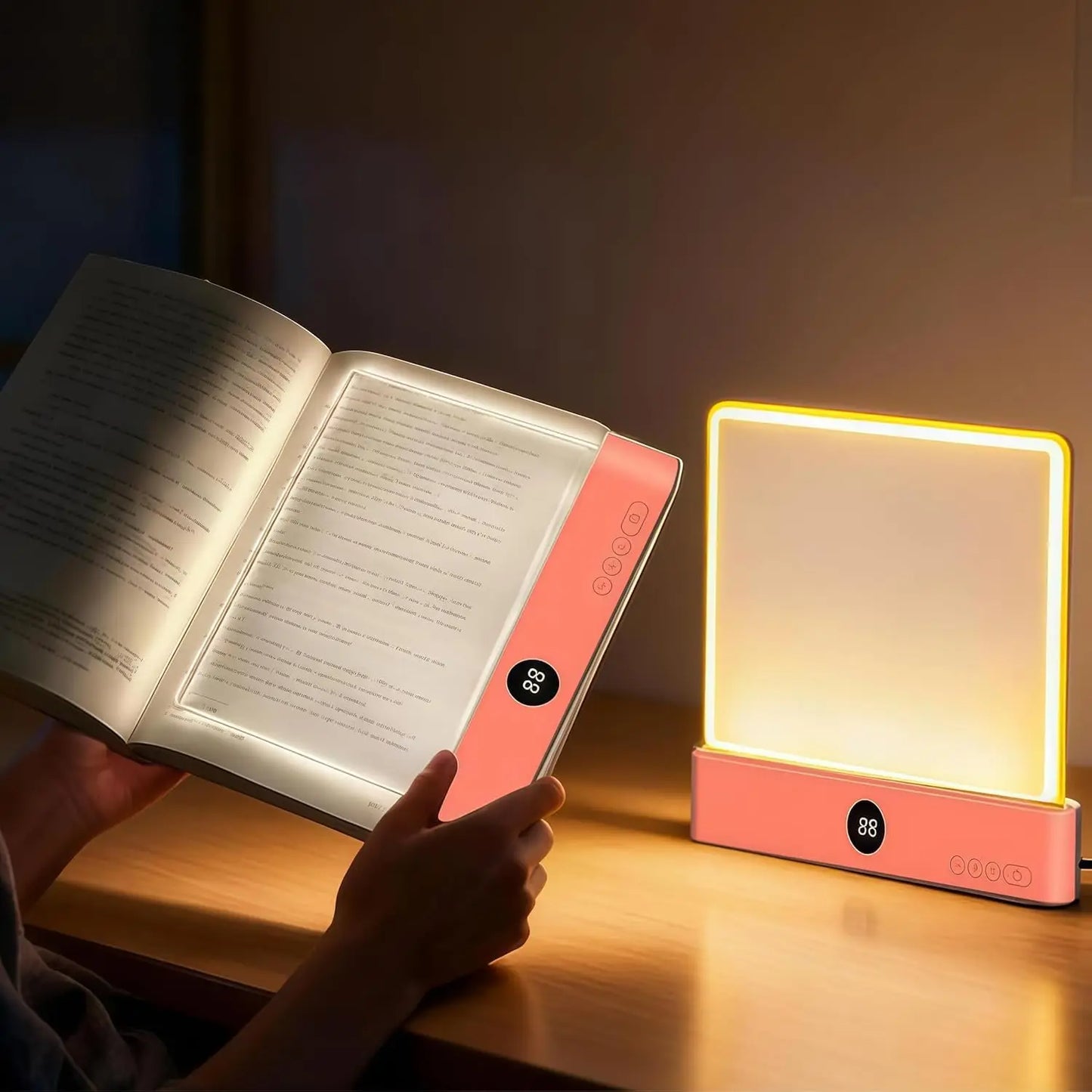 Rechargeable Flat Panel Book Light – 3-Color Dimmable