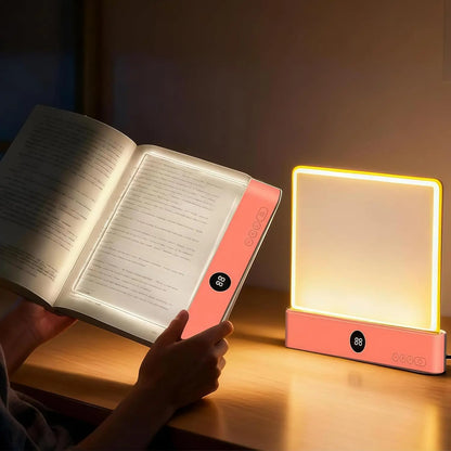 Rechargeable Flat Panel Book Light – 3-Color Dimmable