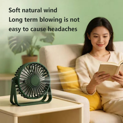 Mini USB Desktop Fan – Portable 360° Adjustable Cooling