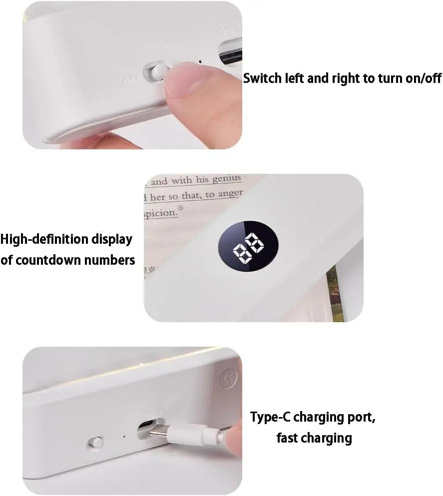 Rechargeable Flat Panel Book Light – 3-Color Dimmable