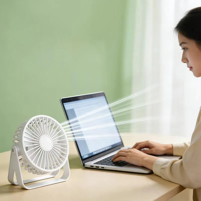 Mini USB Desktop Fan – Portable 360° Adjustable Cooling