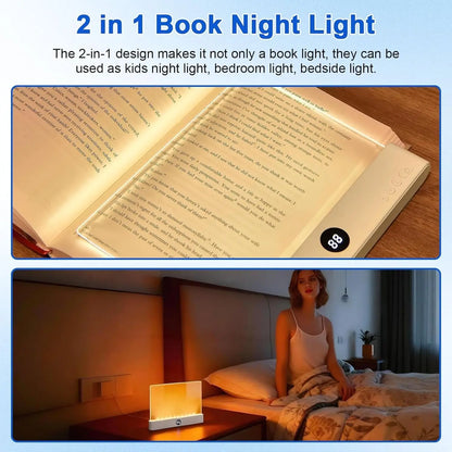 Rechargeable Flat Panel Book Light – 3-Color Dimmable