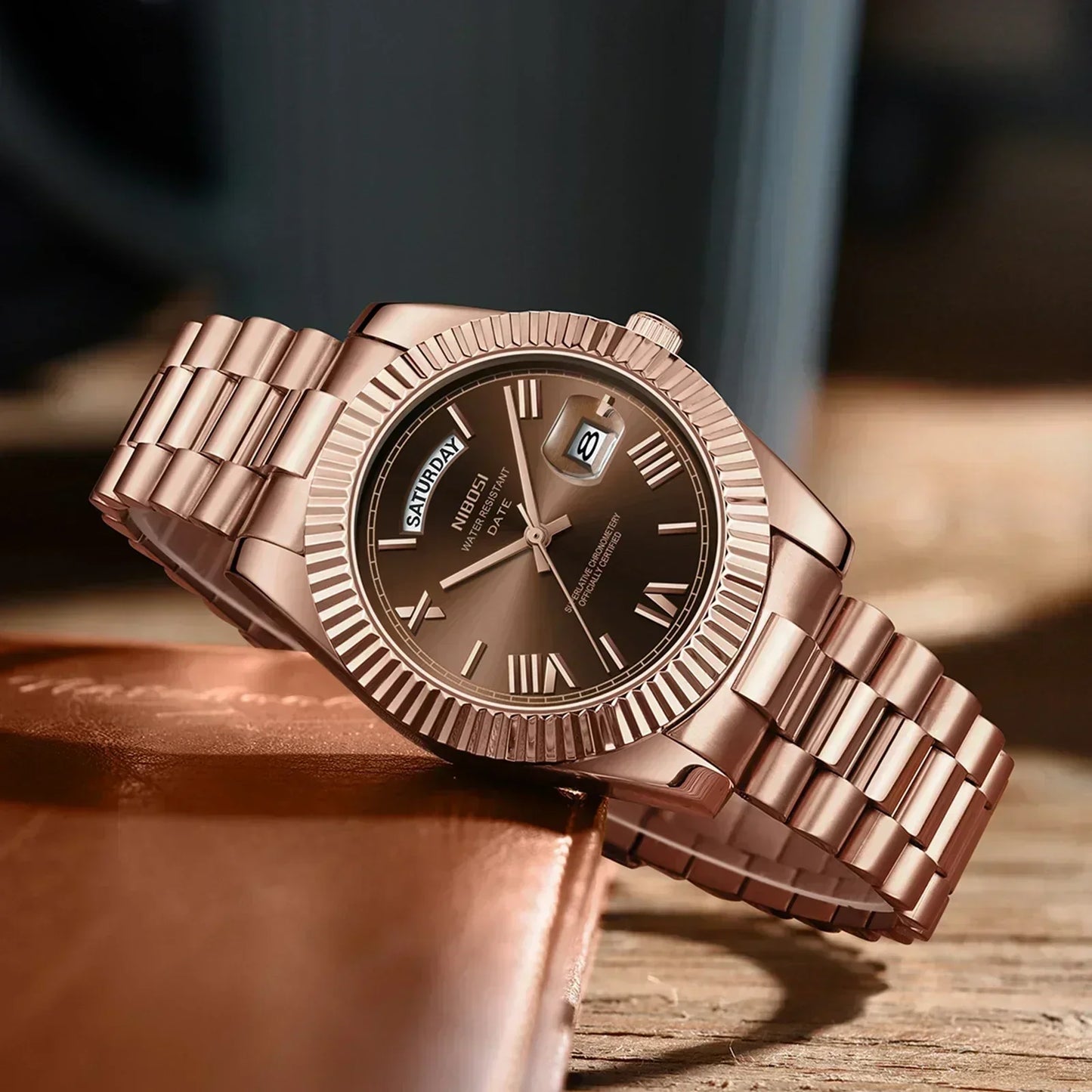 Men’s Luxury Quartz Watch With Date – Steel Bracelet