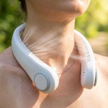 Bladeless Portable Neck Fan – Rechargeable 3-Speed Cooler